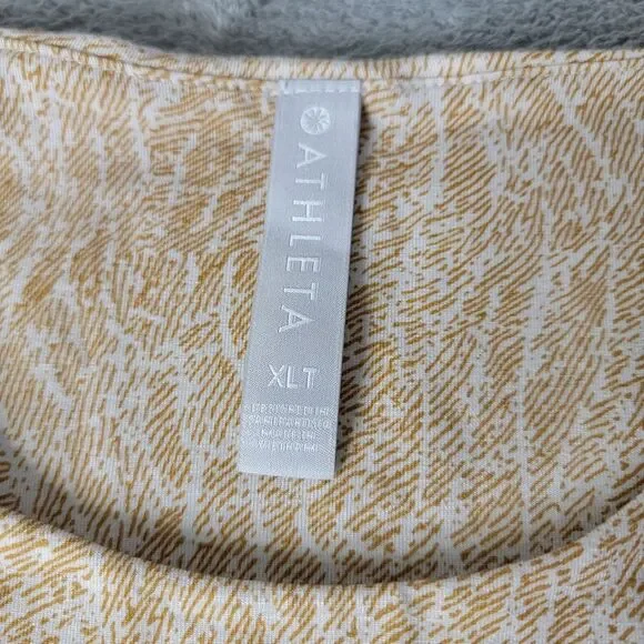 Athleta Santorini Thera‎ Printed Dress Mojave Shoreline Beige Stretch Athleisure - Picture 3 of 9